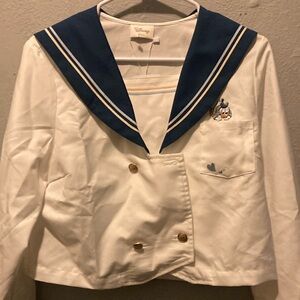 Official Donald Duck Disney women’s Sailor crop top.